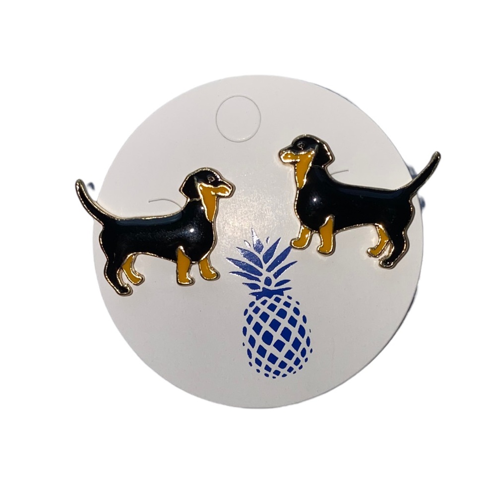 NEW Daschund stud earrings